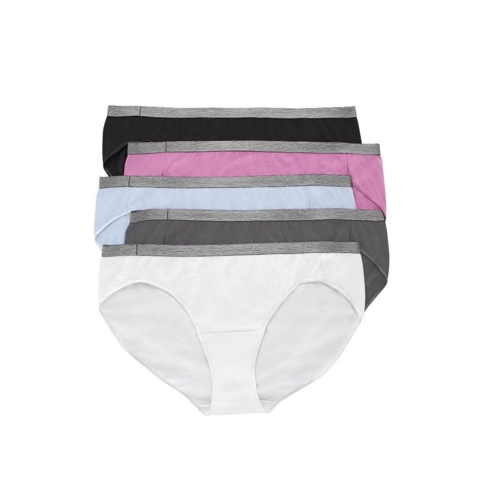 Hanes Just My Size Women's Bikini Underwear, 5-Pack Size 14/6X